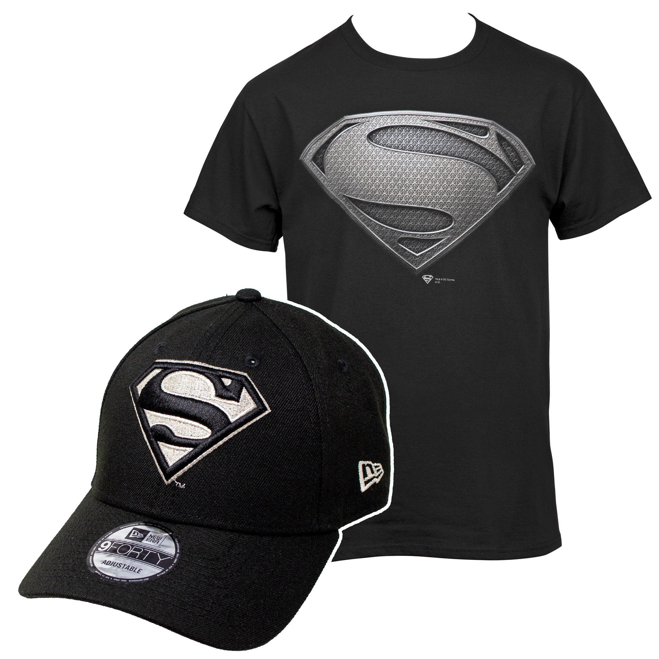 Superman Silver Logo and T-Shirt Bundle